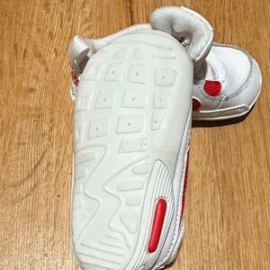 Nike Kids Sneakers in White and Red